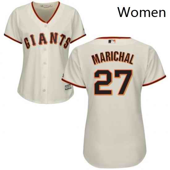 Womens Majestic San Francisco Giants 27 Juan Marichal Authentic Cream Home Cool Base MLB Jersey